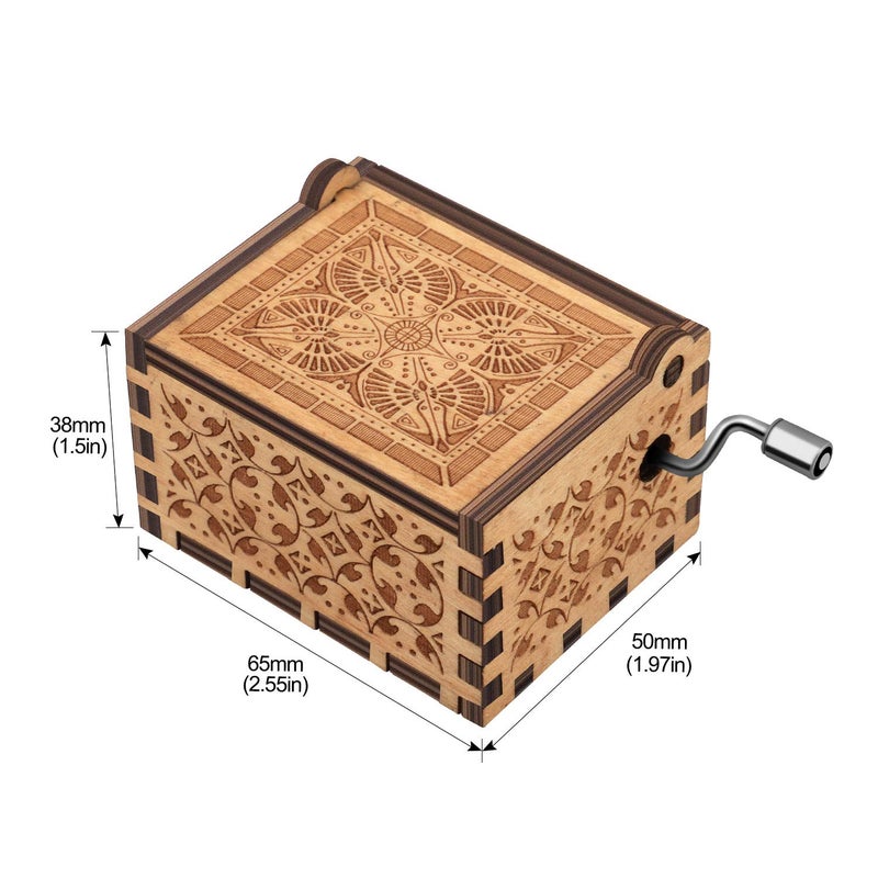 Huntmic You are My Sunshine Wood Music Boxes,Laser Engraved Vintage Wooden Sunshine Musical Box Gifts for Girlfriend,Boyfriend,Family Friends,On Birthday,Festival (Husband to Wife) - Image 5